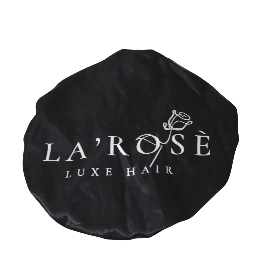 La'Rose Luxe Hair Satin Bonnet - Black