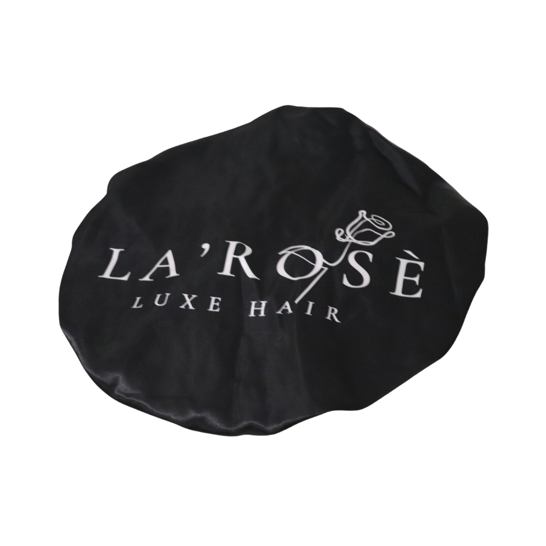 La'Rose Luxe Hair Satin Bonnet - Black